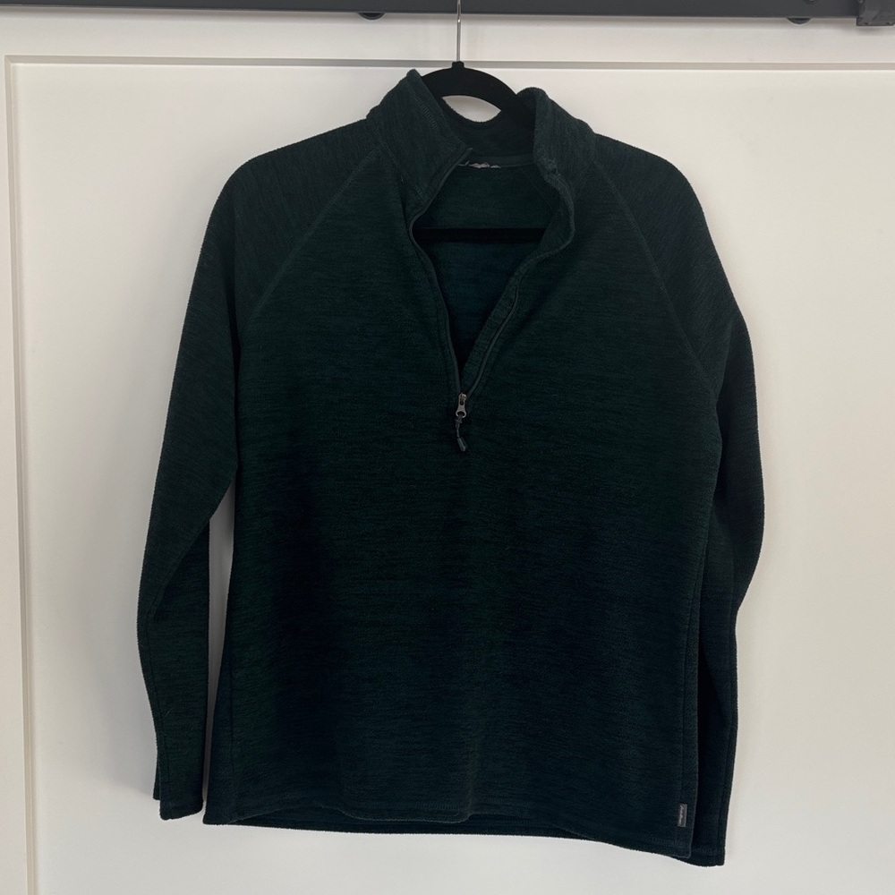Eddie Bauer Women's Forest Green Zip-Up Sweater